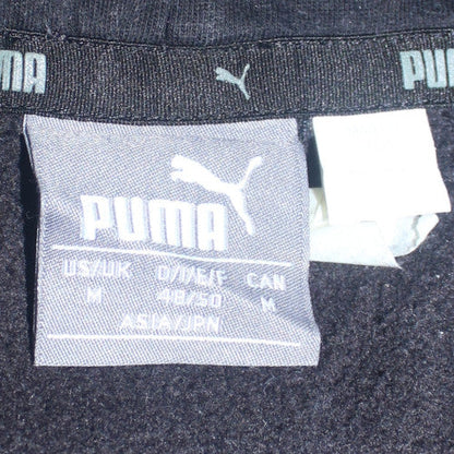 Puma Men's Black Pullover Hoodie Medium Logo Fleece Sweatshirt
