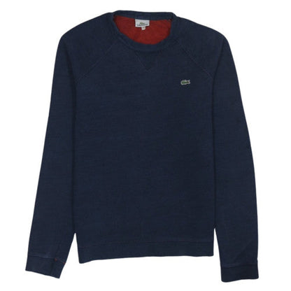 Lacoste Men's Blue Crew Neck Cotton Pullover Sweatshirt M