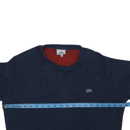 Lacoste Men's Blue Crew Neck Cotton Pullover Sweatshirt M