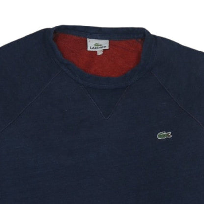 Lacoste Men's Blue Crew Neck Cotton Pullover Sweatshirt M