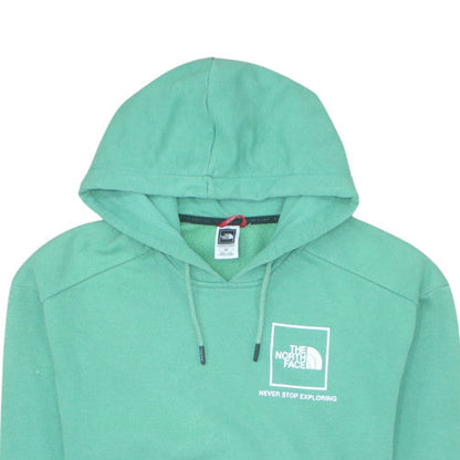 The North Face Womens Green Pullover Hoodie Small Cotton Blend