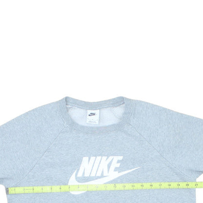 Nike Womens Grey Crew Neck Pullover Sweatshirt Size 12 M