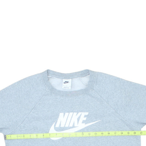 Nike Womens Grey Crew Neck Pullover Sweatshirt Size 12 M