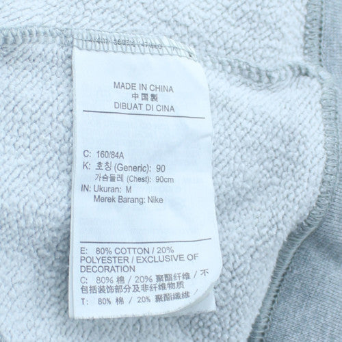 Nike Womens Grey Crew Neck Pullover Sweatshirt Size 12 M
