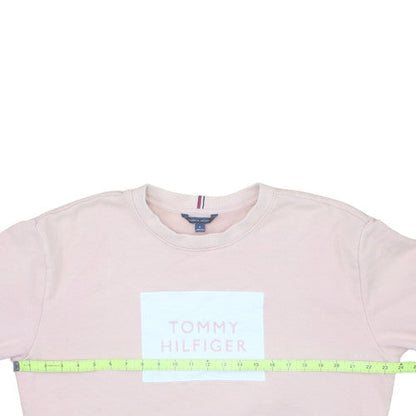 Tommy Hilfiger Women Pink Crew Neck Pullover Sweatshirt M