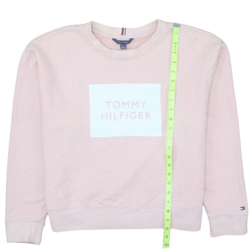 Tommy Hilfiger Women Pink Crew Neck Pullover Sweatshirt M