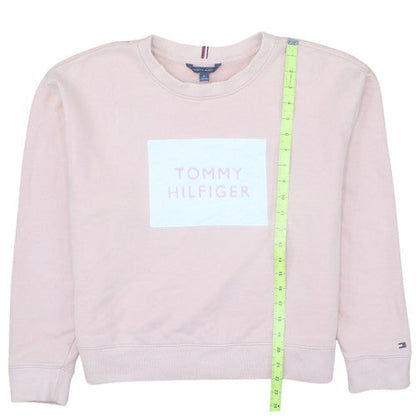Tommy Hilfiger Women Pink Crew Neck Pullover Sweatshirt M