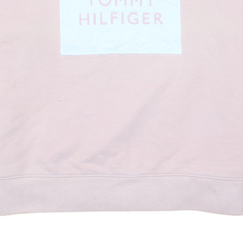 Tommy Hilfiger Women Pink Crew Neck Pullover Sweatshirt M