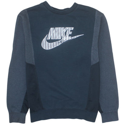 Nike Men's Blue Graphic Logo Pullover Sweatshirt Size S