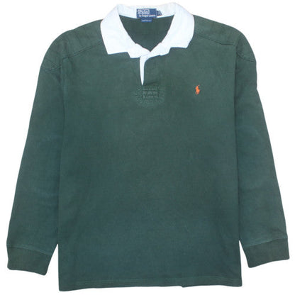 Polo Ralph Lauren Men's Green XL Rugby Sweatshirt Custom Fit