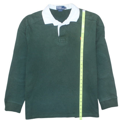 Polo Ralph Lauren Men's Green XL Rugby Sweatshirt Custom Fit