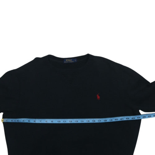 Ralph Lauren Men's Black Crew Neck Pullover Sweatshirt Size L