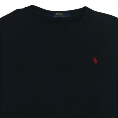 Ralph Lauren Men's Black Crew Neck Pullover Sweatshirt Size L