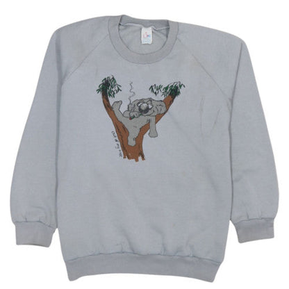 Jumbug T's Women Light Grey Koala Graphic Pullover Sweatshirt L