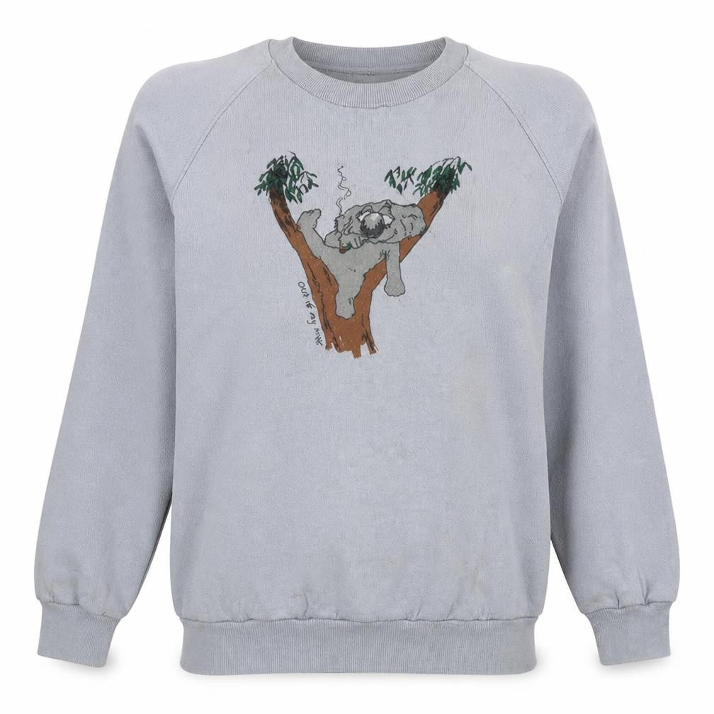Jumbug T's Women Light Grey Koala Graphic Pullover Sweatshirt L