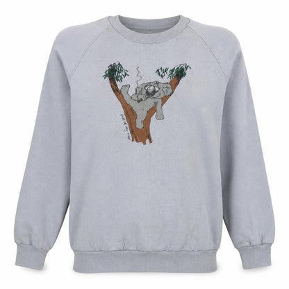 Jumbug T's Women Light Grey Koala Graphic Pullover Sweatshirt L