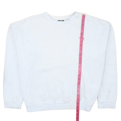 Stussy Women White Crew Neck Pullover Sweatshirt Size 10