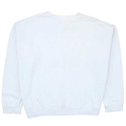 Stussy Women White Crew Neck Pullover Sweatshirt Size 10