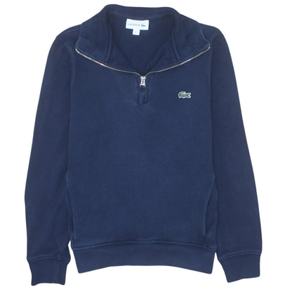 Lacoste Men's Blue 1/2 Zip Cotton Sweatshirt Size S