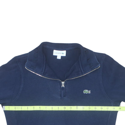 Lacoste Men's Blue 1/2 Zip Cotton Sweatshirt Size S