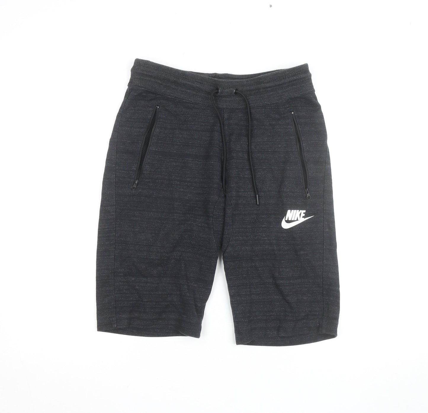 Nike Men's Black Small Athletic Sweat Shorts with Zip Pockets