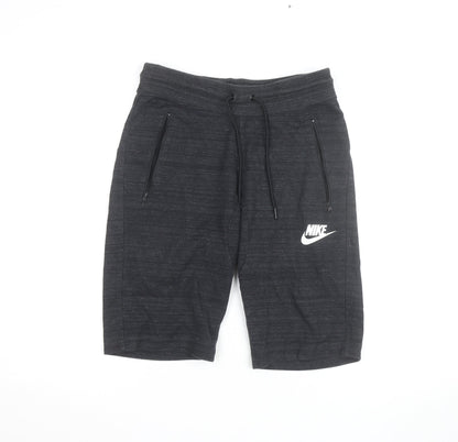 Nike Men's Black Small Athletic Sweat Shorts with Zip Pockets