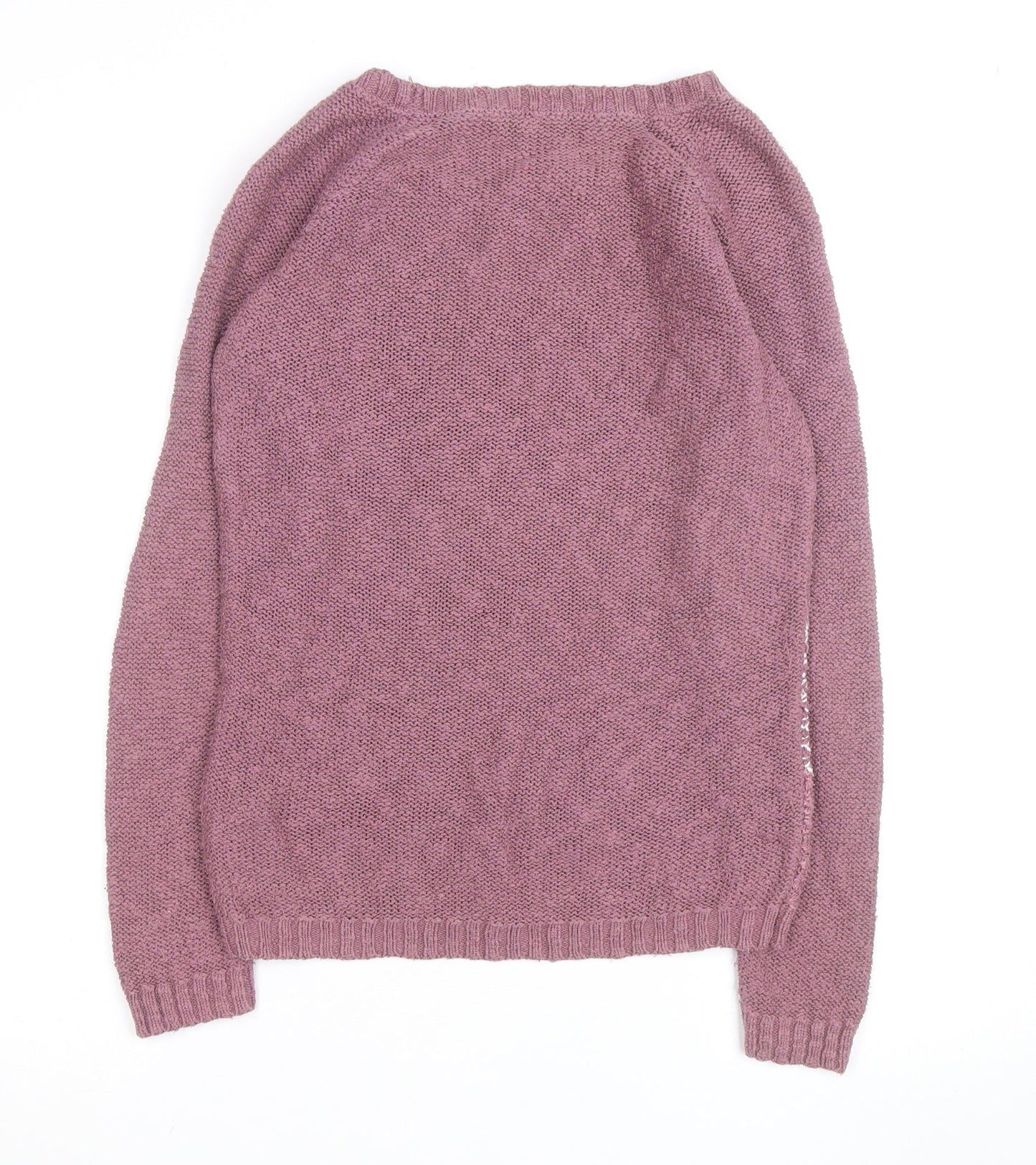 FatFace Women Pink Crew Neck Knit Jumper Size 8