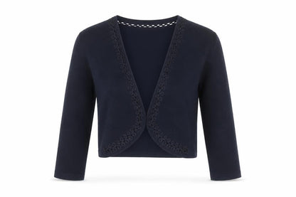 Monsoon Women's Black Embroidered Cardigan Size S