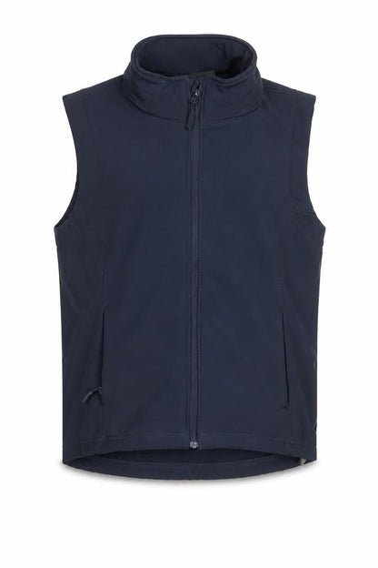B&C Collection Men's Blue XL Softshell Bodywarmer Vest