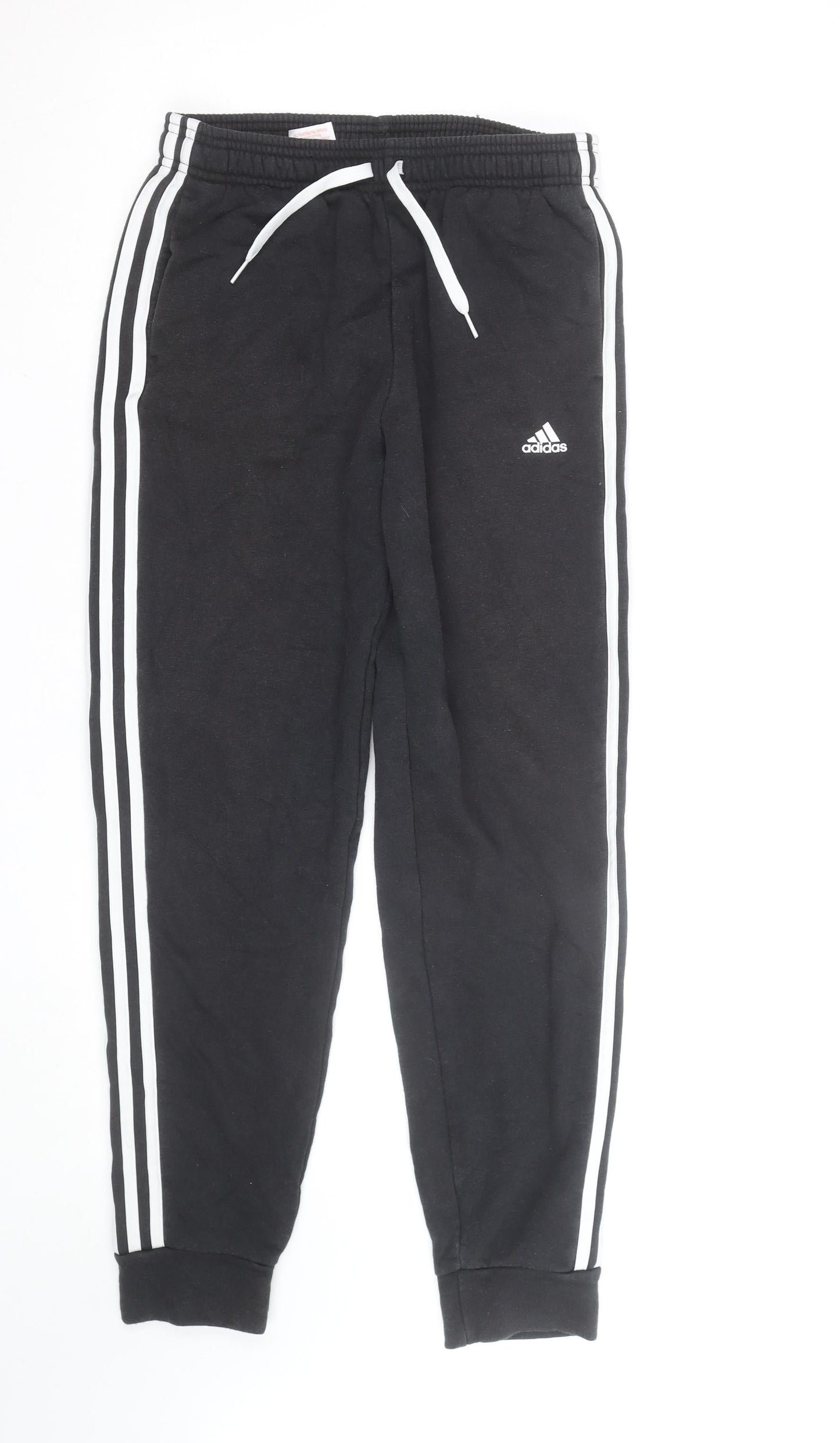 adidas Men's Black L Jogger Track Pants with Side Stripes