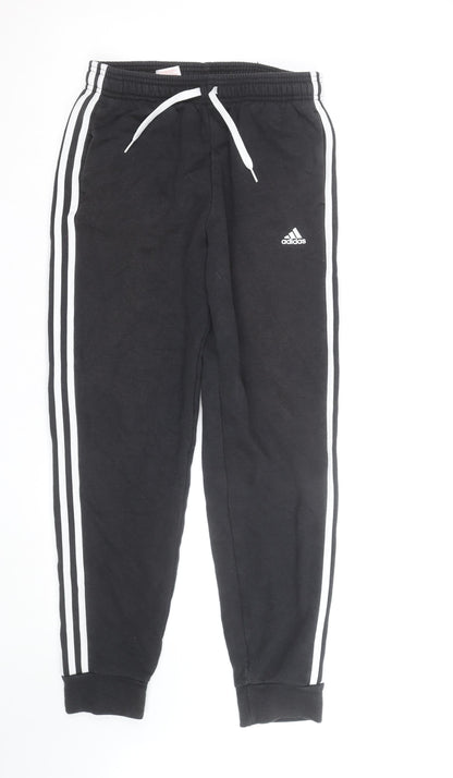 adidas Men's Black L Jogger Track Pants with Side Stripes