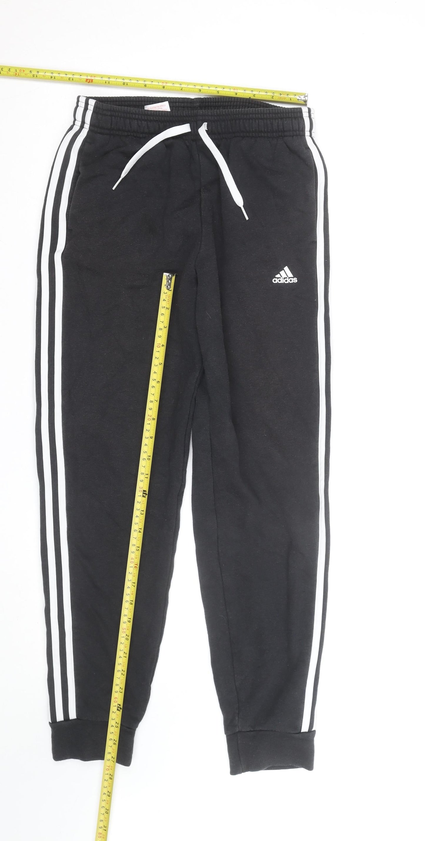 adidas Men's Black L Jogger Track Pants with Side Stripes