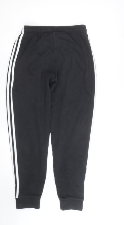 adidas Men's Black L Jogger Track Pants with Side Stripes