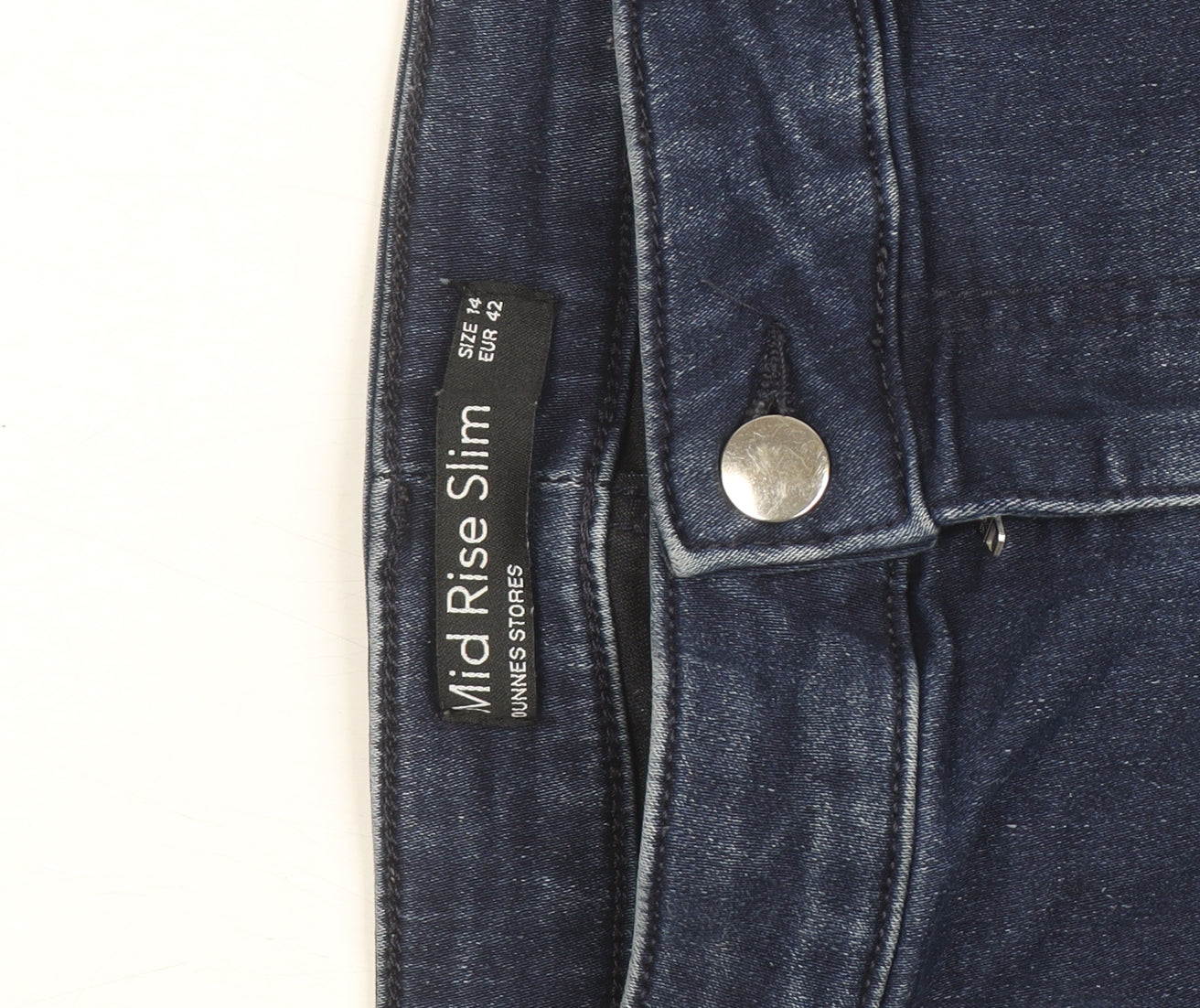 Dunnes Stores Women’s Blue Mid Rise Slim Jeans Size 14