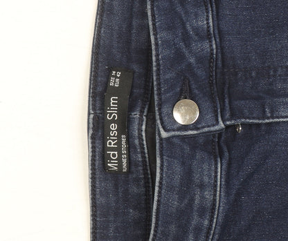 Dunnes Stores Women’s Blue Mid Rise Slim Jeans Size 14