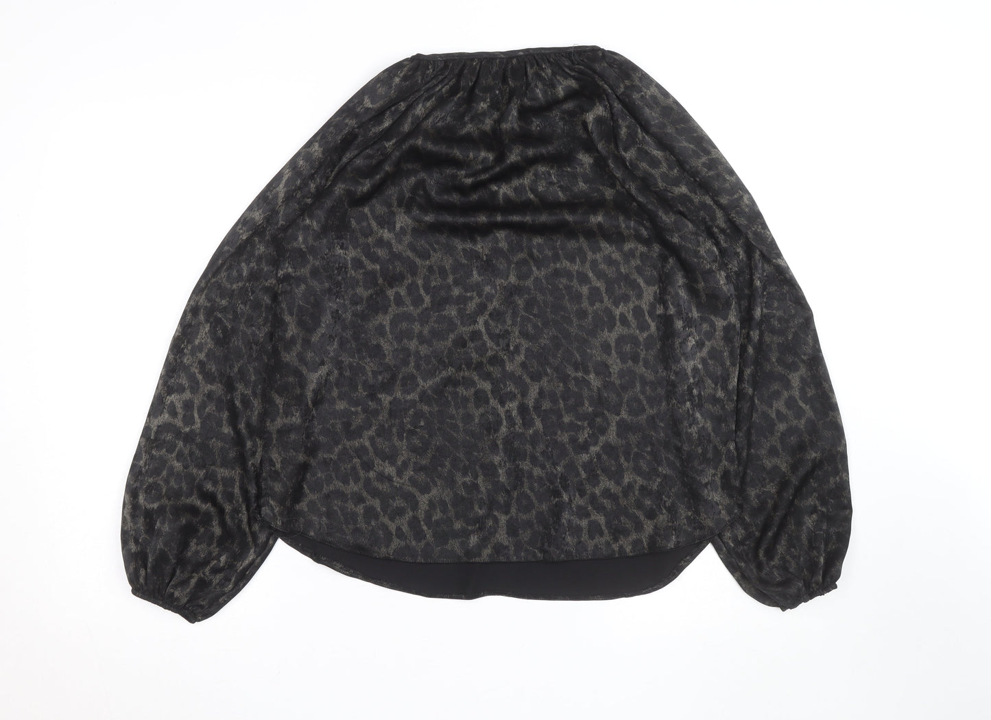 Dunnes Stores Women’s Black Animal Print Tunic Blouse Size 10
