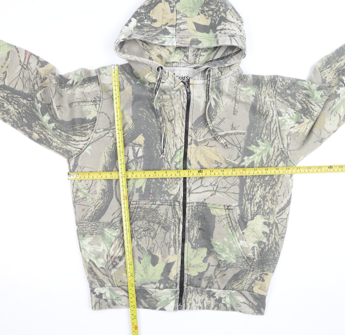 Cold Stream Outdoors Men's Green Camouflage Full Zip Hoodie S
