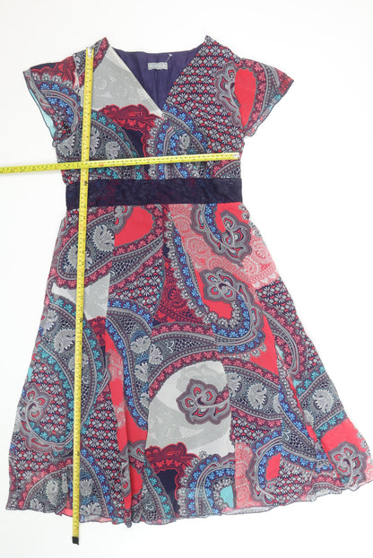 Marks and Spencer Per Una Multicoloured Paisley A-Line Dress Size 16R