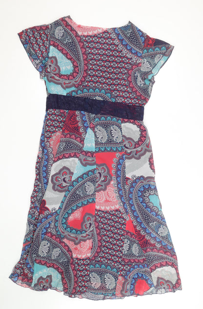 Marks and Spencer Per Una Multicoloured Paisley A-Line Dress Size 16R