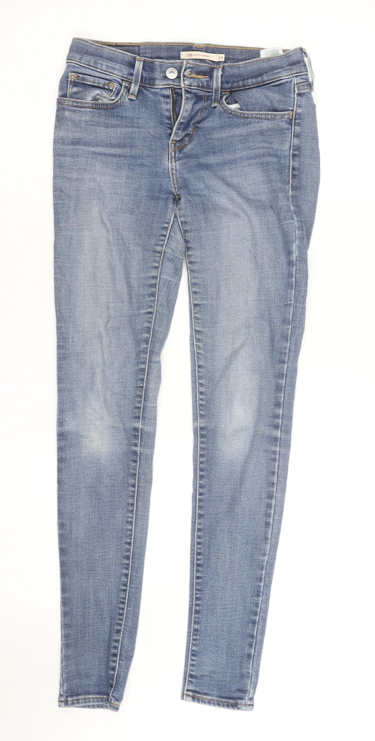 Levi's Women Blue 710 Super Skinny Jeans Size 6 Mid Rise Denim