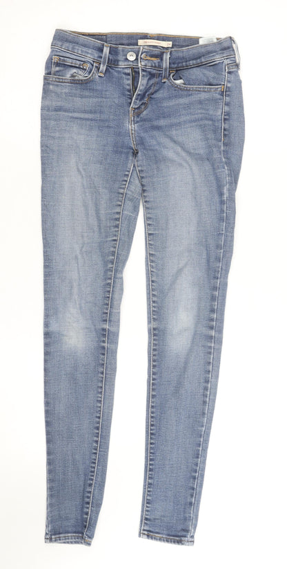 Levi's Women Blue 710 Super Skinny Jeans Size 6 Mid Rise Denim