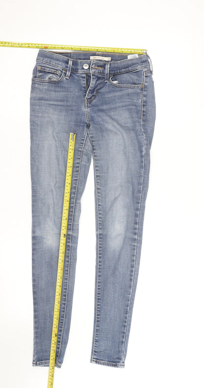 Levi's Women Blue 710 Super Skinny Jeans Size 6 Mid Rise Denim