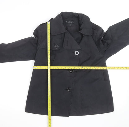 Debenhams Petite Black Pea Coat Size 12 Classic Short Jacket