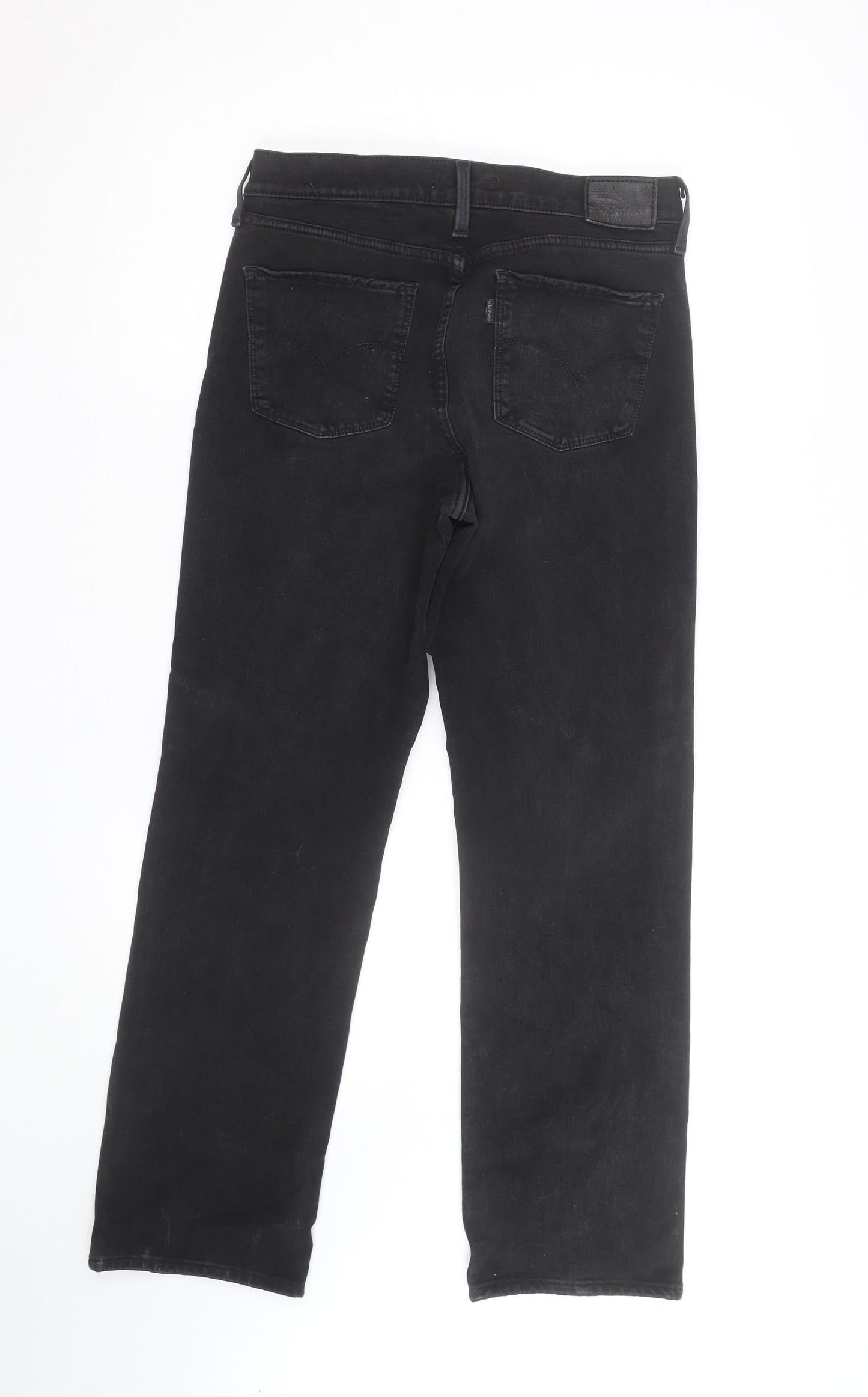 Levi's 314 Shaping Straight Black Jeans Womens Size 30 Slim Fit Denim