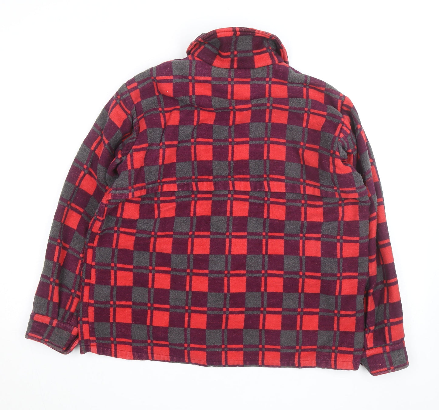 Champion Men's Red Check Flannel Cotton Jacket M Classic Casual