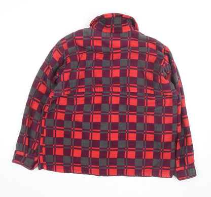 Champion Men's Red Check Flannel Cotton Jacket M Classic Casual
