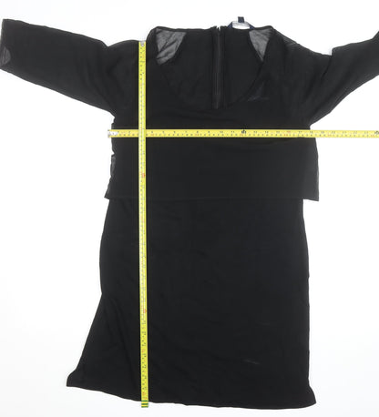 French Connection Women's Black Size 12 Bodycon Knee Length Dress
