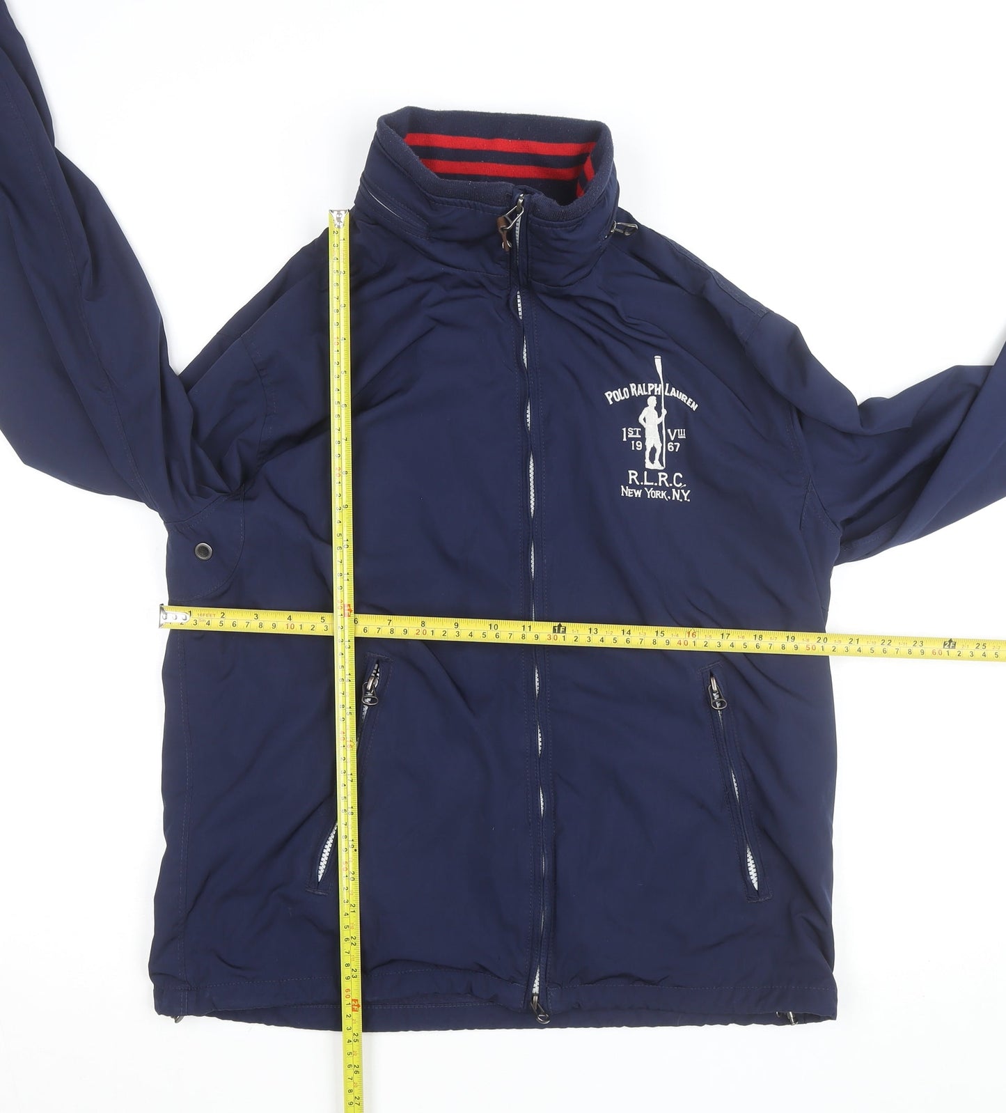 Polo Ralph Lauren Men's Blue Bomber Jacket Size M Classic Lined Zip