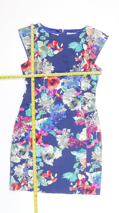 Marc Angelo Women's Multicoloured Floral Sheath Dress Size 12