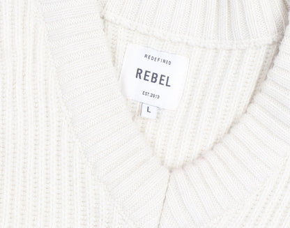 Redefined Rebel Women's Ivory Sleeveless Knit Vest Jumper Size L